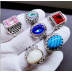 2XLuxury Antique Zircon Stone Rings